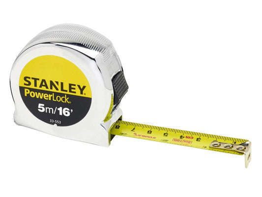 Stanley PowerLock Classic Pocket Tape 5m/16ft Width 19mm STA033553