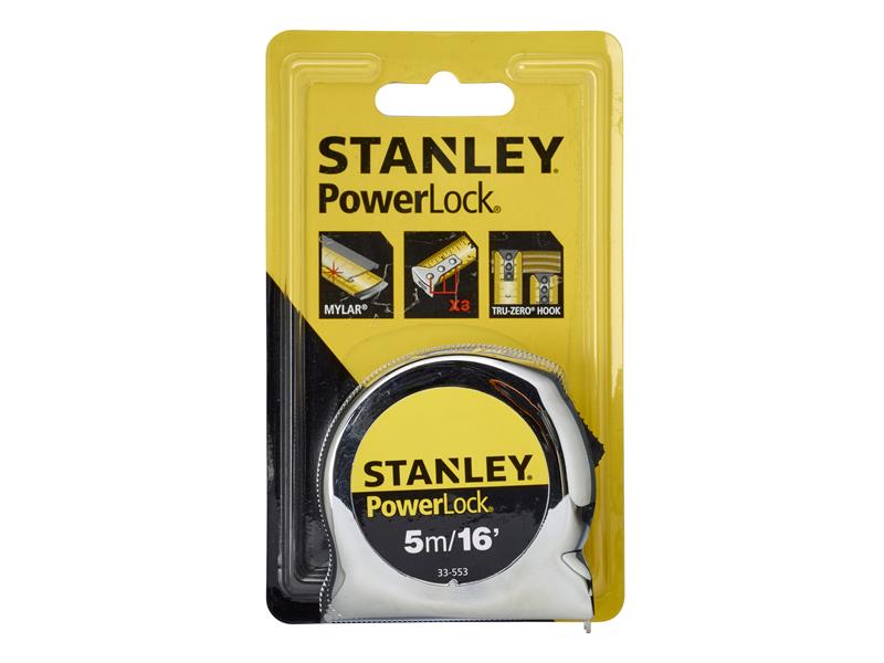 Stanley PowerLock Classic Pocket Tape 5m/16ft Width 19mm STA033553