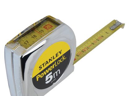 Stanley PowerLock Top Reader Tape 5m Width 19mm STA033932