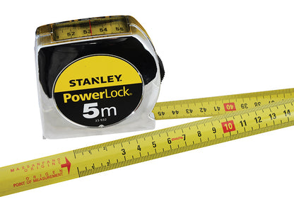 Stanley PowerLock Top Reader Tape 5m Width 19mm STA033932