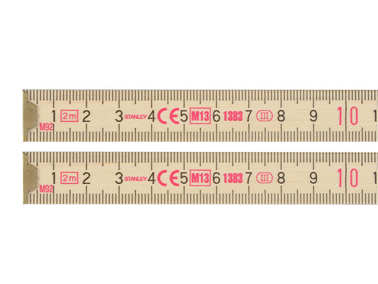 Stanley Wooden Folding Rule 2m STA035455