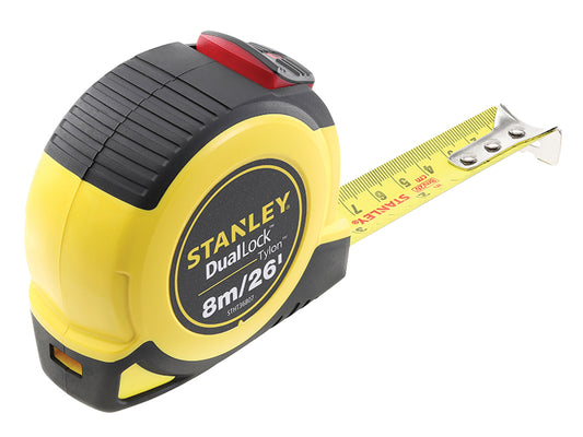 Stanley DualLock Tylon Pocket Tape 8m/26ft Width 25mm STA036807