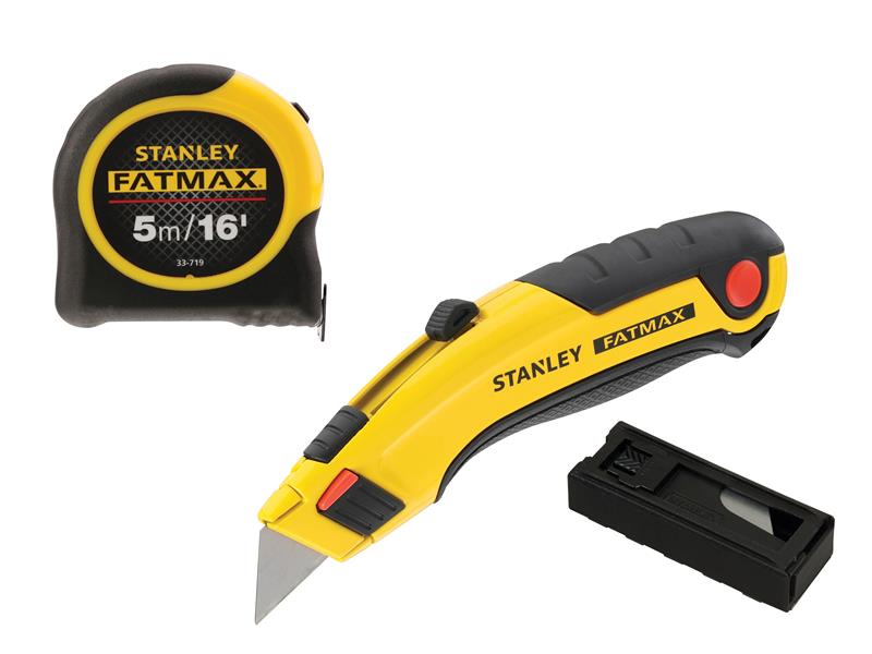 Stanley FatMax Triple Pack - Tape Retractable Knife and Blades STA043257TP