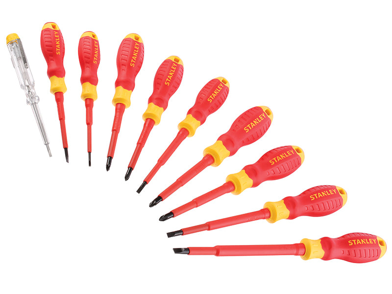 Stanley FatMax VDE Insulated Screwdriver Set 10 Piece STA060032