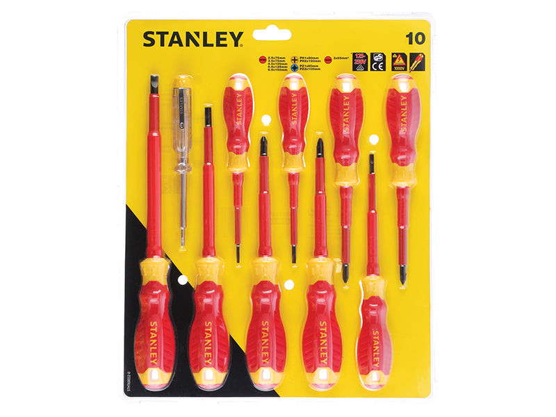 Stanley FatMax VDE Insulated Screwdriver Set 10 Piece STA060032