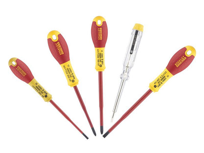 Stanley FatMax VDE Insulated Screwdriver Set 5 Piece STA062693-McCormickTools