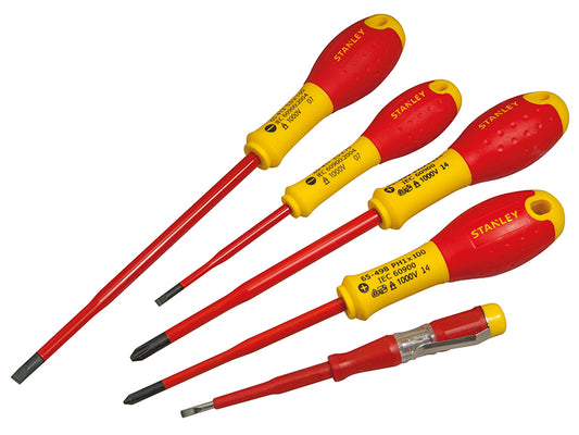 Stanley FatMax VDE Insulated Screwdriver Set 5 Piece Plusminus STA062694