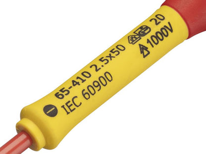 Stanley FatMax VDE Insulated Screwdriver Parallel Tip 2.5 x 50mm STA065410