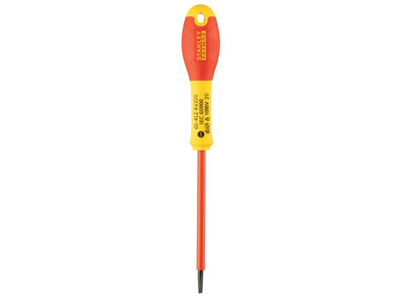 Stanley FatMax VDE Insulated Screwdriver Parallel Tip 4.0 x 100mm STA065412