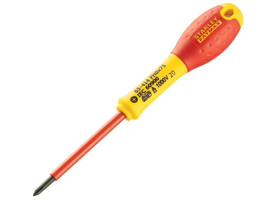 Stanley FatMax VDE Insulated Screwdriver Phillips Tip PH0 x 75mm STA065414