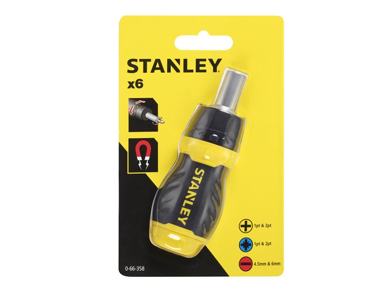 Stanley Multibit Ratchet Stubby & Bits STA066358