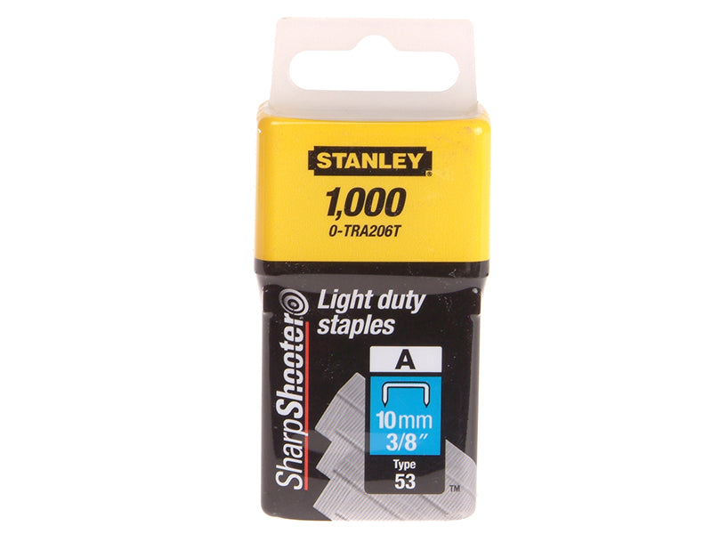 Stanley TRA2 Light-Duty Staple 10mm TRA206T Pack 1000 STA0TRA206T