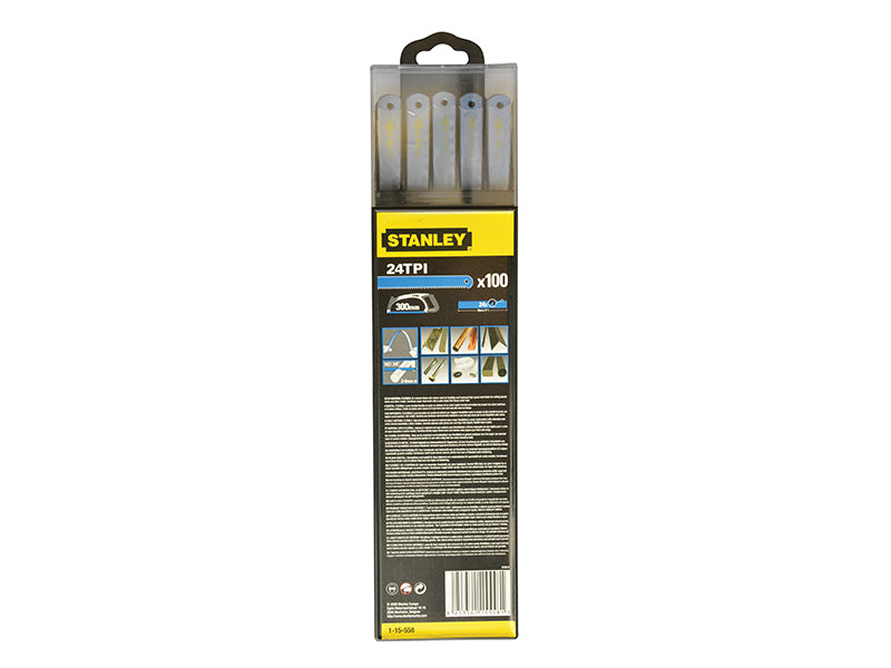 Stanley Bi-Metal Hacksaw Blade 300mm 12in x 24 TPI Pack 100 STA115558