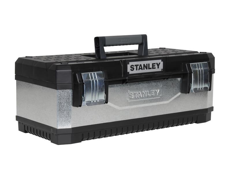 Stanley Galvanised Metal Toolbox 58cm 23in STA195619