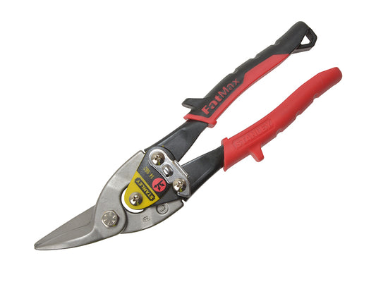 Stanley Red Aviation Snips Left Cut 250mm 10in STA214562