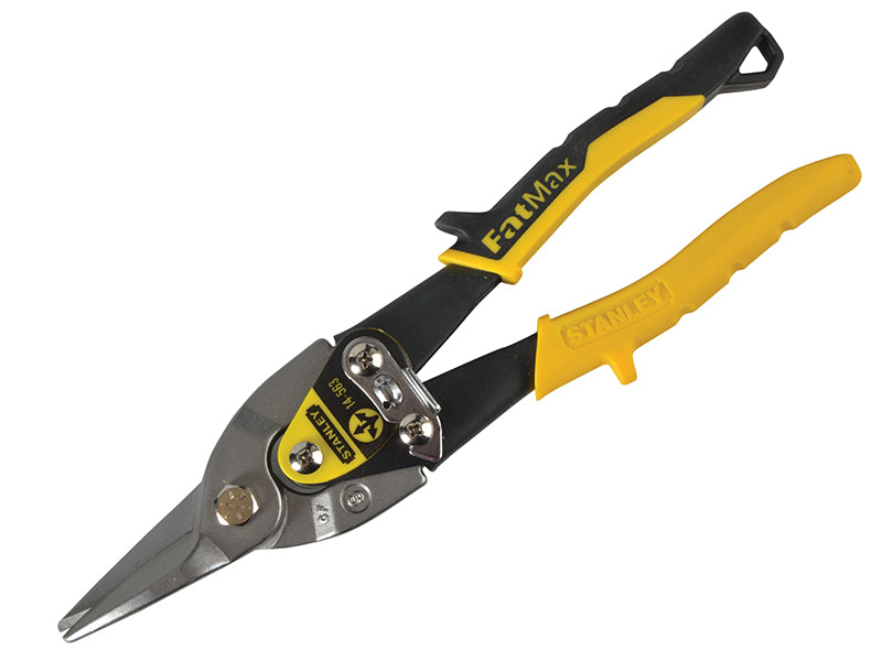 Stanley Yellow Aviation Snips & Holster Straight Cut 250mm 10in STA914563