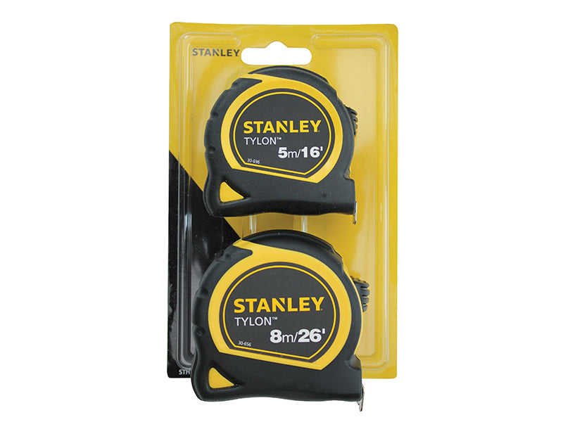 Stanley Tylon Pocket Tapes 5m/16ft + 8m/26ft Twin Pack STA998985