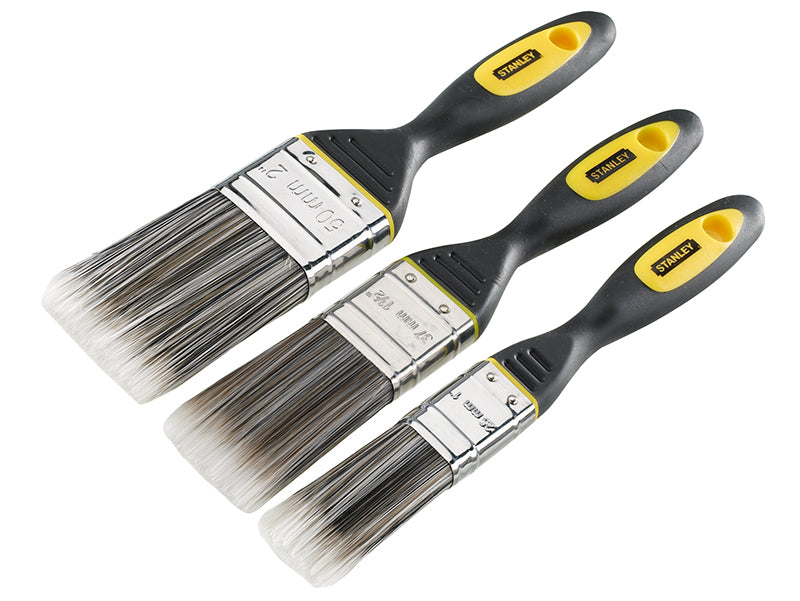 Stanley DYNAGRIP Synthetic Brush Pack Set of 3 25 38 & 50mm STASTPPDS3Z