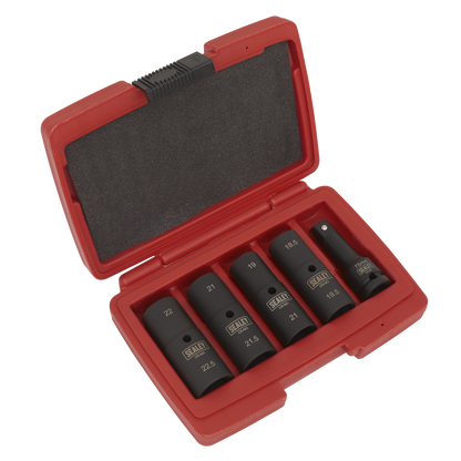 Sealey SX1820 Impact Socket Set 1/2"Sq Drive 77mm Double Ended 18.5 x 22.5mm - 5pc