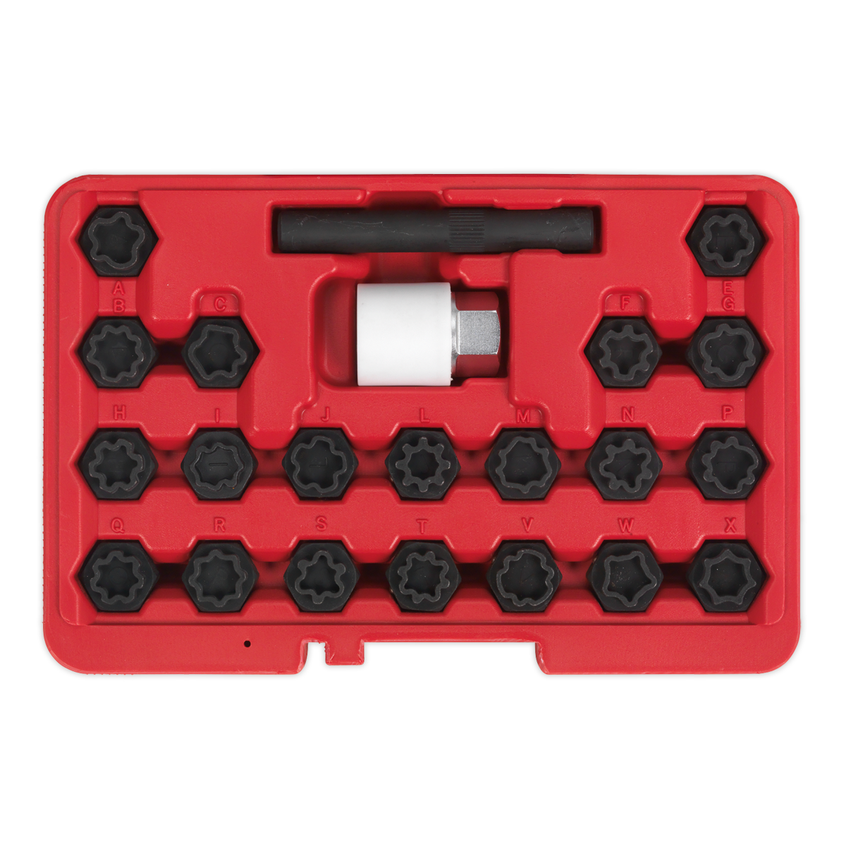 Sealey SX206 Locking Wheel Nut Key Set 22pc - Audi