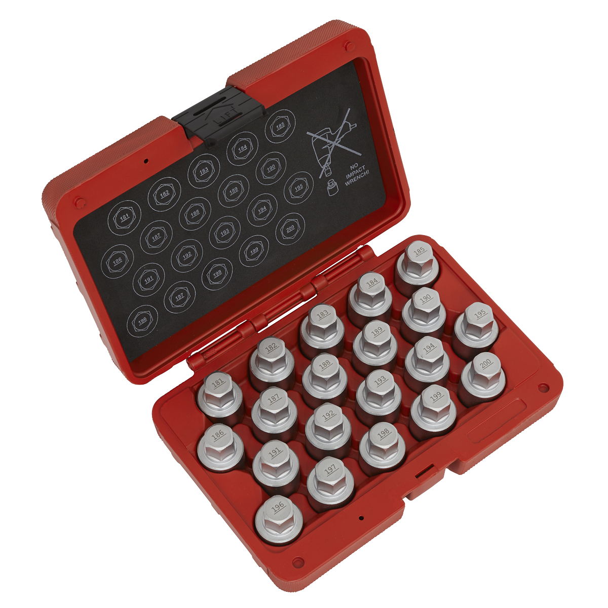 Sealey SX216 Locking Wheel Nut Key Set 20pc - Vauxhall-C