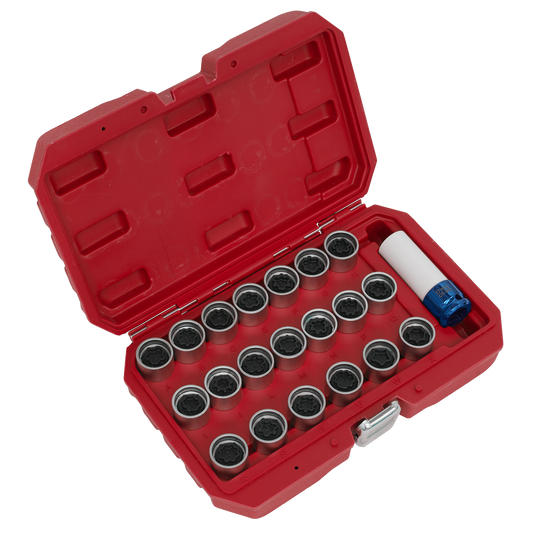 Sealey SX218 Locking Wheel Nut Key Set 21pc - Audi