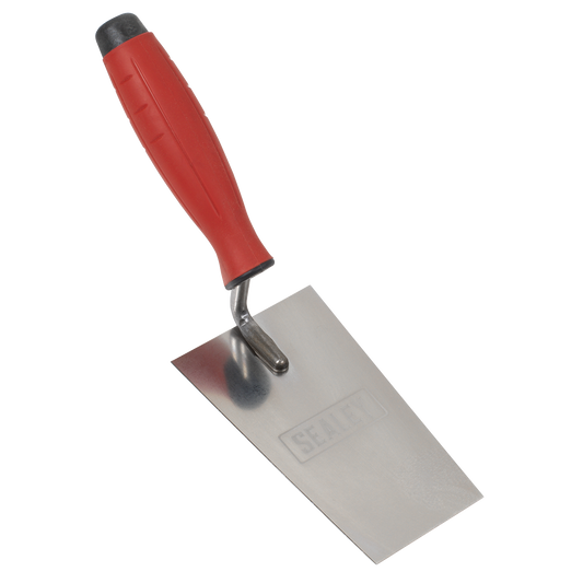 Sealey T1208 Stainless Steel Filler Trowel  - Rubber Handle - 140mm