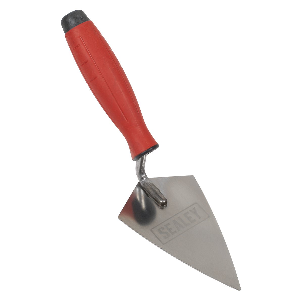 Sealey T1222 Stainless Steel Sharp Pointing Trowel - Rubber Handle - 140mm