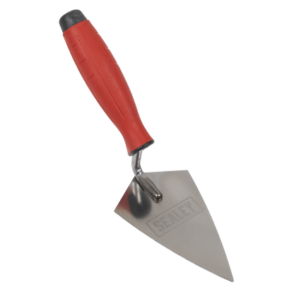 Sealey T1222 Stainless Steel Sharp Pointing Trowel - Rubber Handle - 140mm