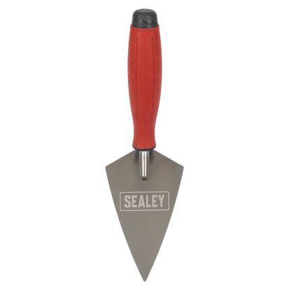 Sealey T1222 Stainless Steel Sharp Pointing Trowel - Rubber Handle - 140mm