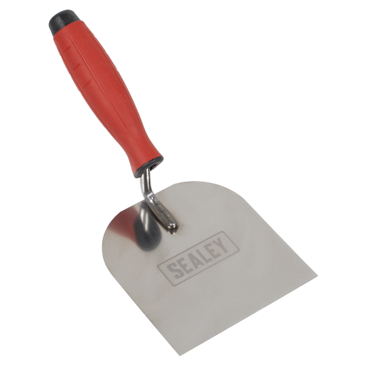 Sealey T1706 Stainless Steel Margin Trowel - Rubber Handle - 120mm