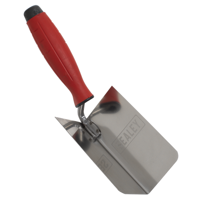 Sealey T1802 Stainless Steel Internal Corner Trowel - Rubber Handle - 120 x 60mm