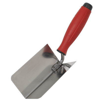 Sealey T1802 Stainless Steel Internal Corner Trowel - Rubber Handle - 120 x 60mm