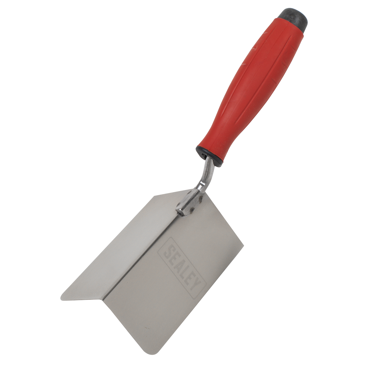 Sealey T1803 Stainless Steel External Corner Trowel - Rubber Handle - 120 x 60mm