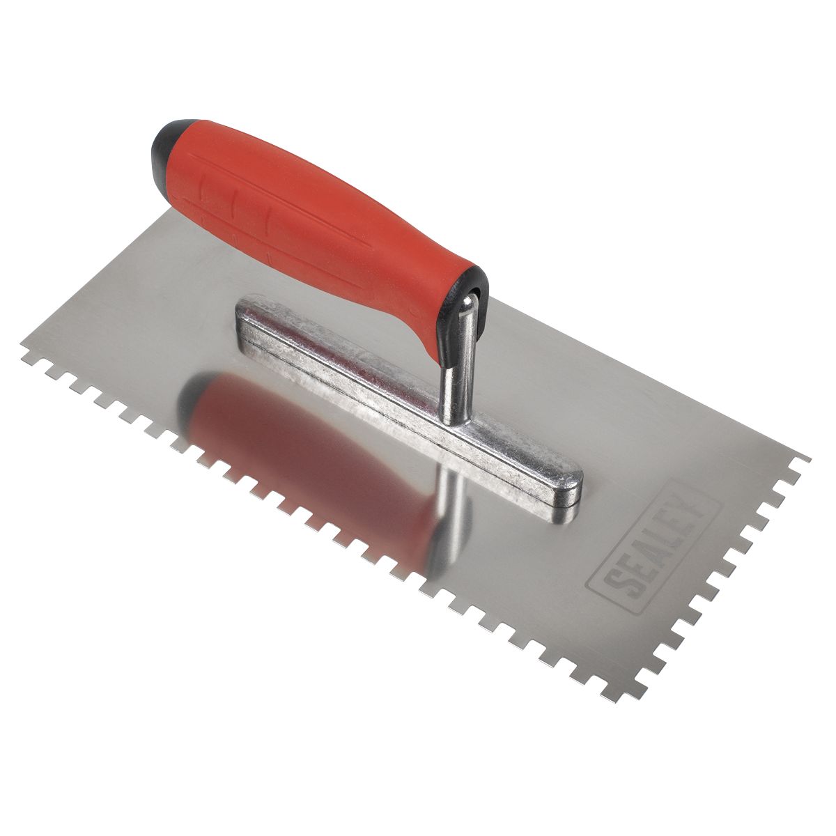 Sealey T7806 Stainless Steel 270mm Notched Trowel - Rubber Handle - 6mm