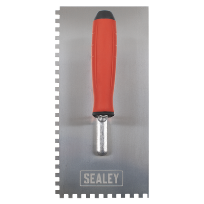 Sealey T7806 Stainless Steel 270mm Notched Trowel - Rubber Handle - 6mm