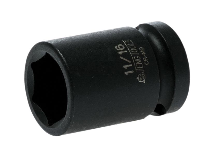 Teng Impact Socket Hexagon 6-Point 1/2in Drive 11/16in