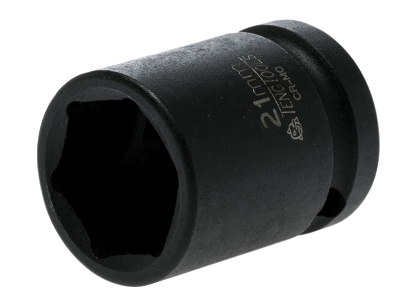 Teng Impact Socket Hexagon 6-Point 1/2in Drive 21mm