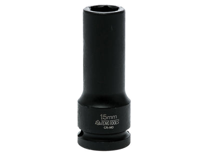 Teng Deep Impact Socket Hexagon 6-Point 1/2in Drive 15mm