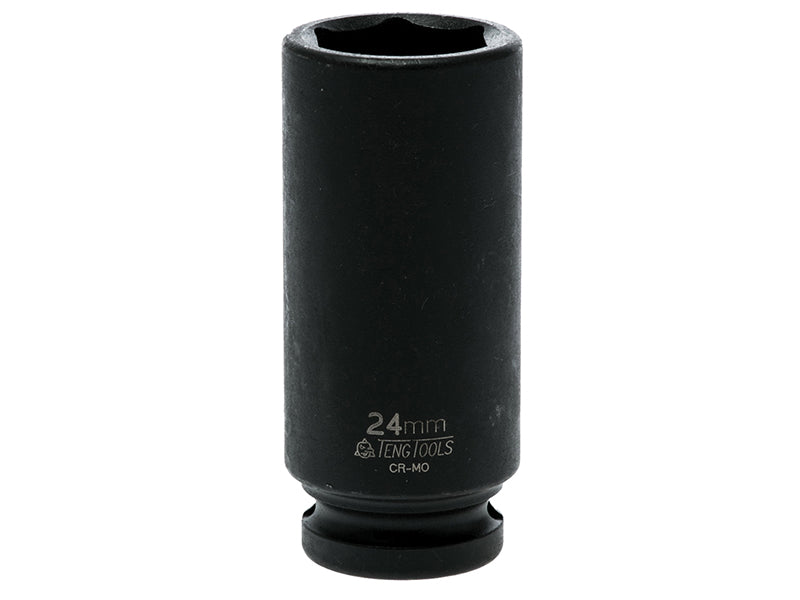 Teng Deep Impact Socket Hexagon 6-Point 1/2in Drive 24mm