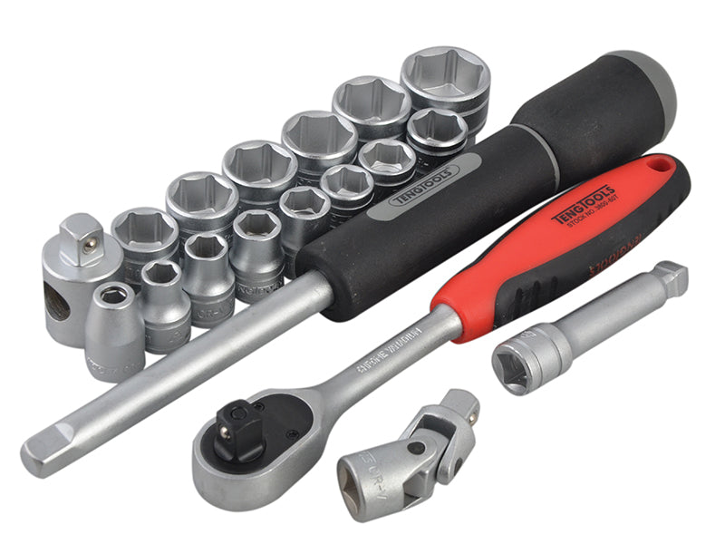 Teng TT3819 Regular Metric Socket Set 19 Piece - 3/8in Drive