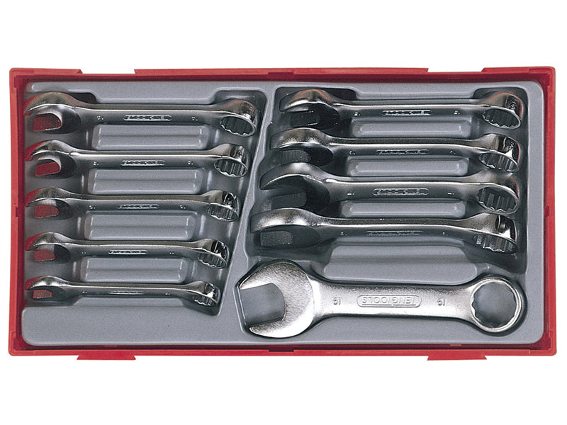 Teng TT6010M Metric Midget Combination Spanner Set 10 Piece