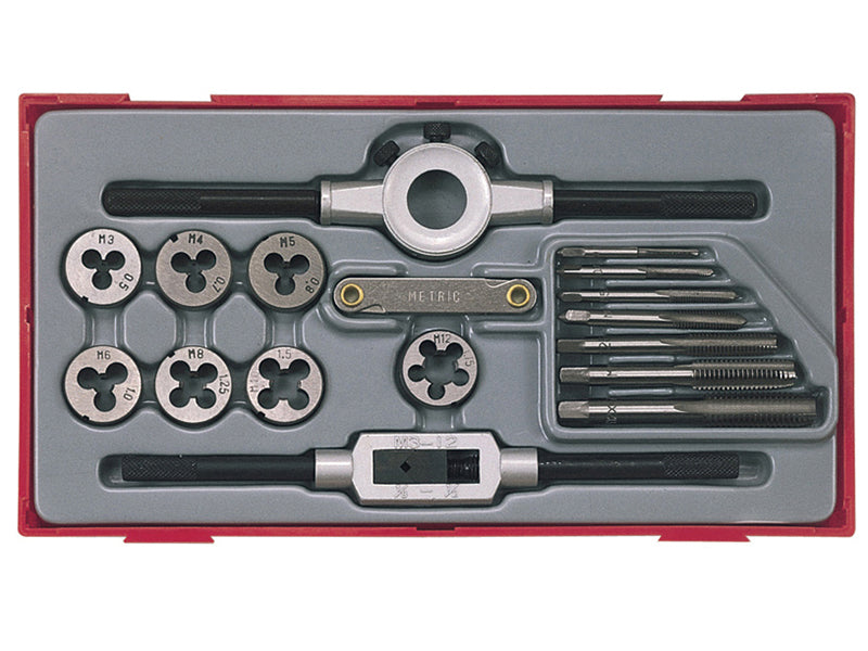 Teng TTTD17 Rethreading Tap & Die Set 17 Piece