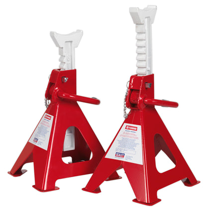 Sealey VS2006DL Axle Stands (Pair) 6tonne Capacity per Stand Ratchet Type with Safety Pin