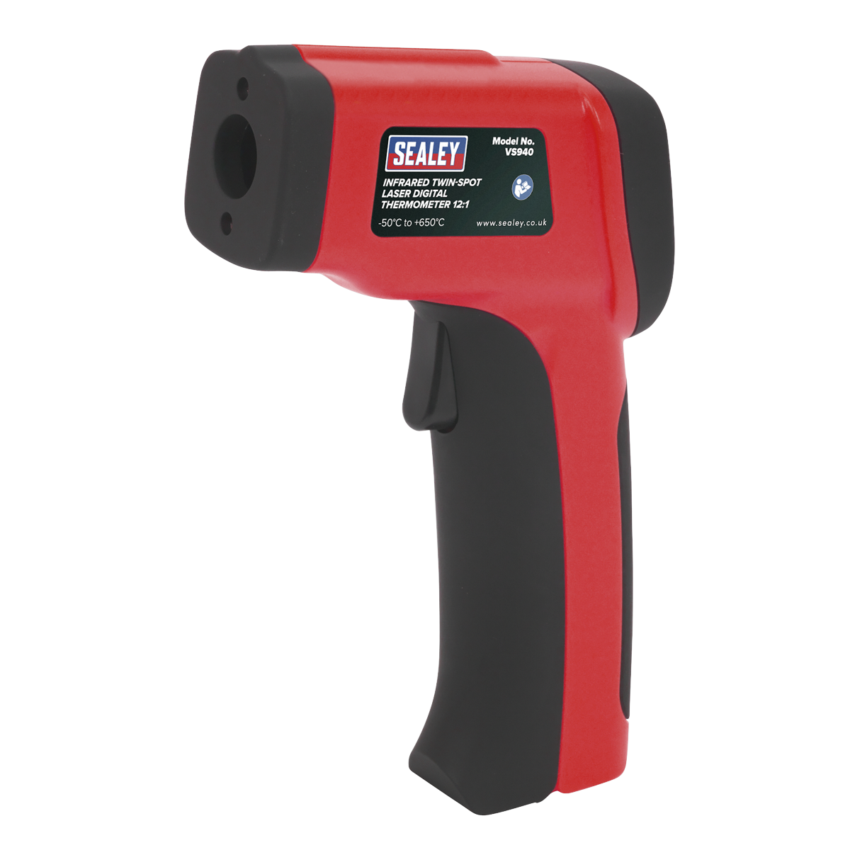 Sealey VS940 Infrared Twin-Spot Laser Digital Thermometer 12:1