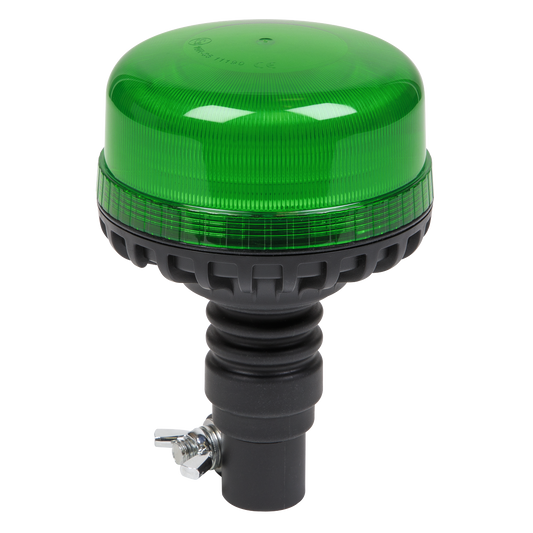 Sealey WB955LEDG Warning Beacon SMD LED 12/24V Flexible Spigot Fixing - Green