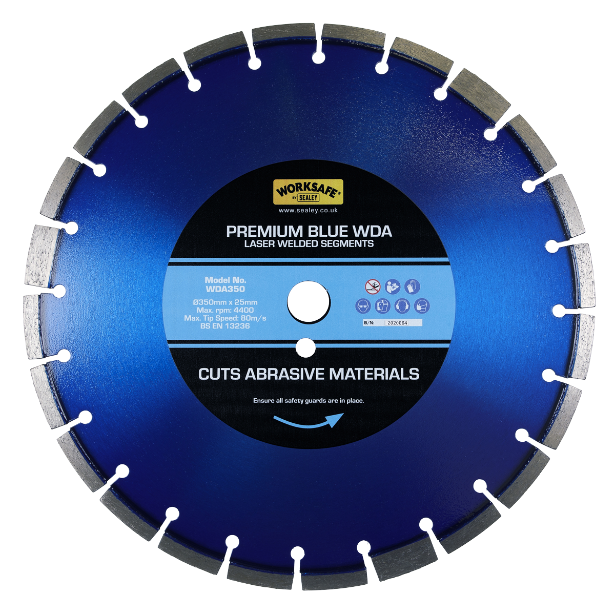 Sealey WDA350 Premium Blue WDA Diamond Blade Ø350 x 25mm