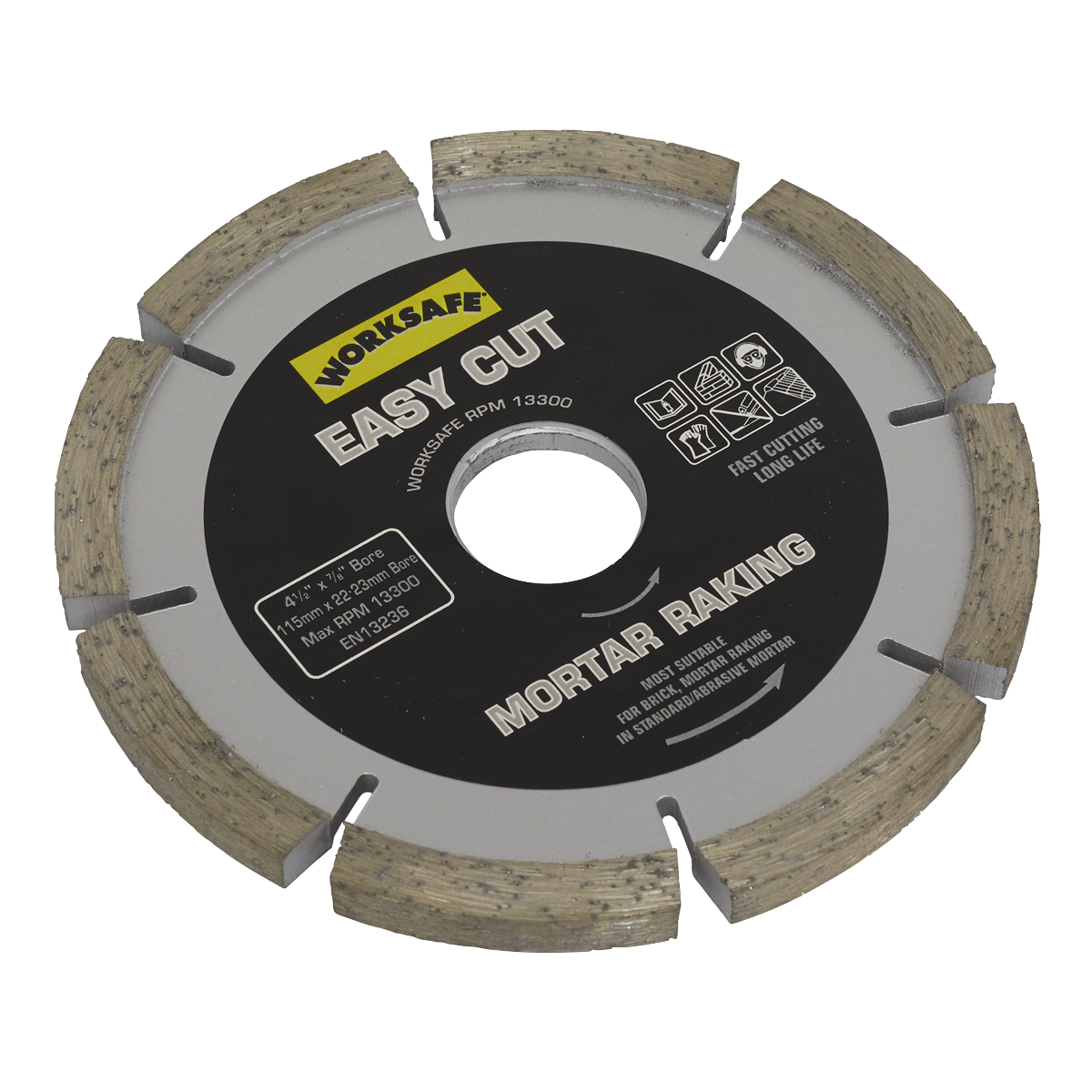 Sealey WDEC1156MR Easy Cut Diamond Blade Ø115 x Ø22mm - Mortar Raker