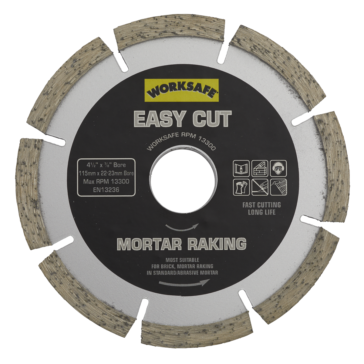 Sealey WDEC1156MR Easy Cut Diamond Blade Ø115 x Ø22mm - Mortar Raker