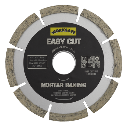 Sealey WDEC1156MR Easy Cut Diamond Blade Ø115 x Ø22mm - Mortar Raker